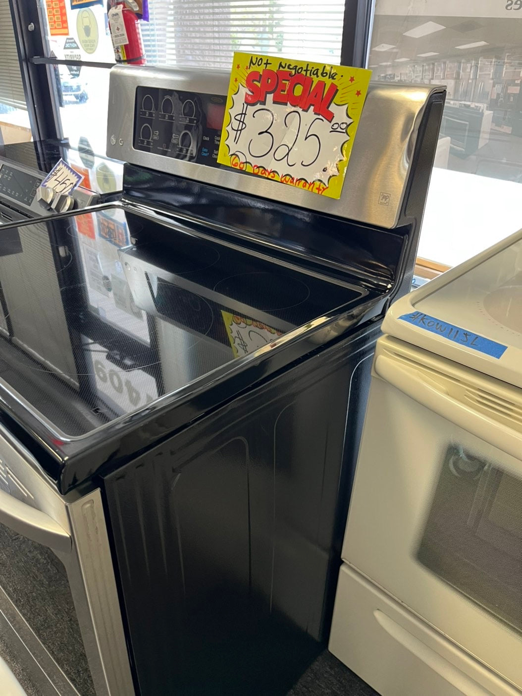 🔥Flash sale⚡️Lg electric range stainless 220v 5 burner warm zone convection bake roast broil steam clean Refurbished 30" #ELR09LL