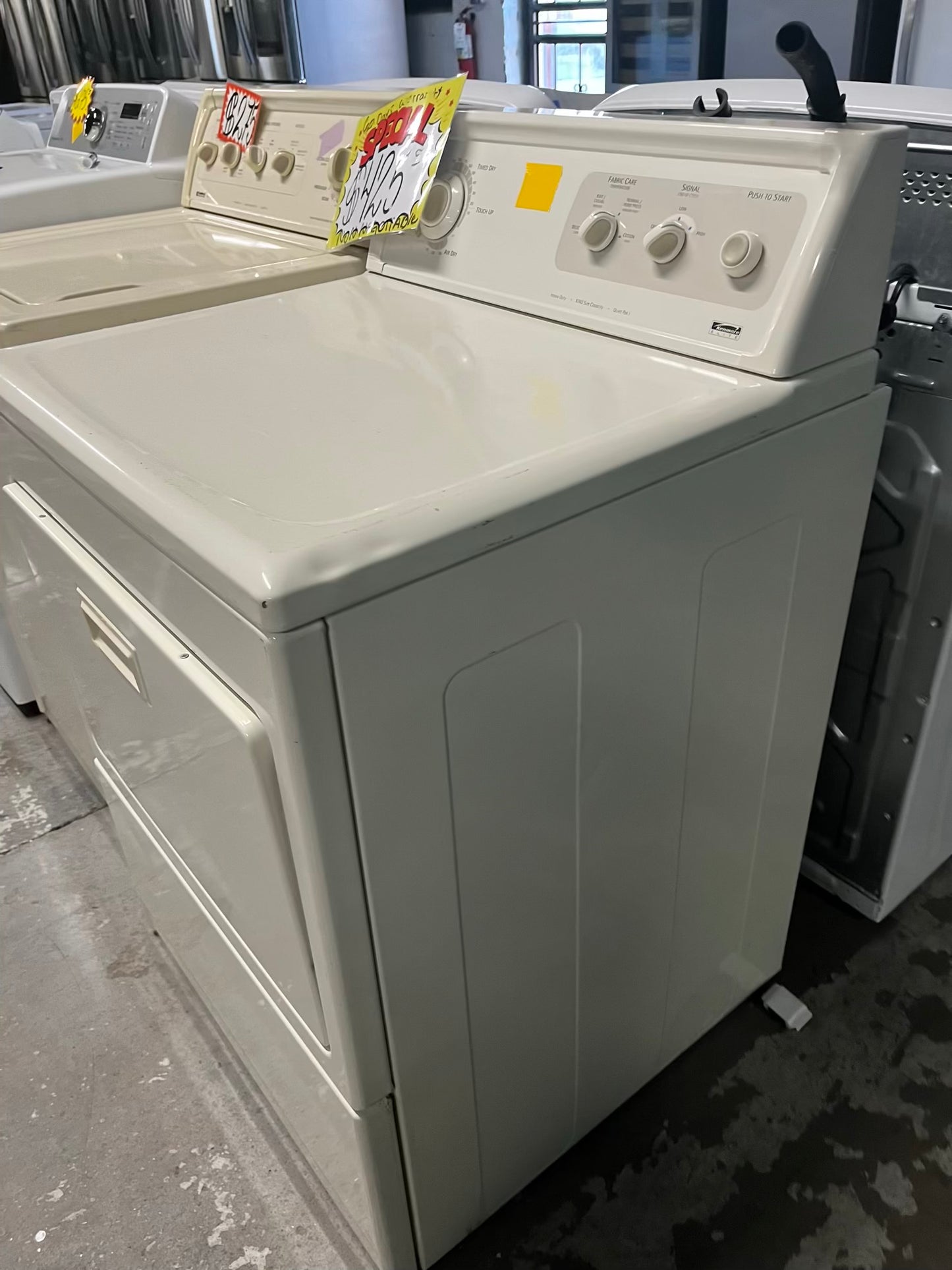 - Kenmore washer & dryer set electric 220v side x side top load w/agitator used-refurbished #WD239TB