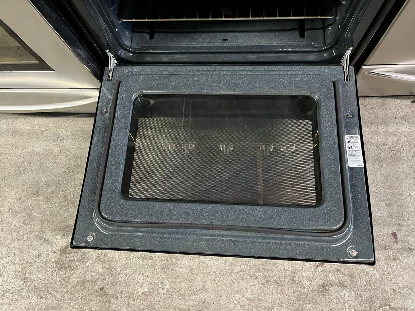 GE gas range stainless steel 5 burner bake broil hi/lo 30" #ER675FB