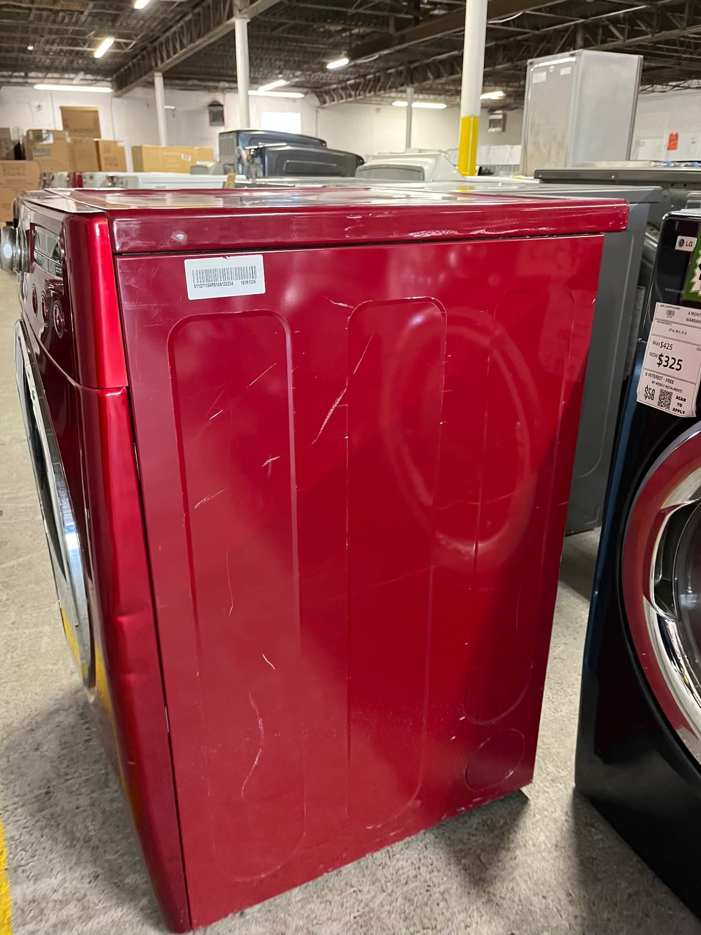 LG front load electric 220v dryer stackable large capacity in red #ED400JB