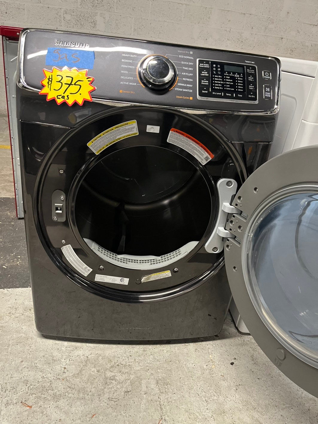 -Samsung front load stackable Gas dryer black #DG22B