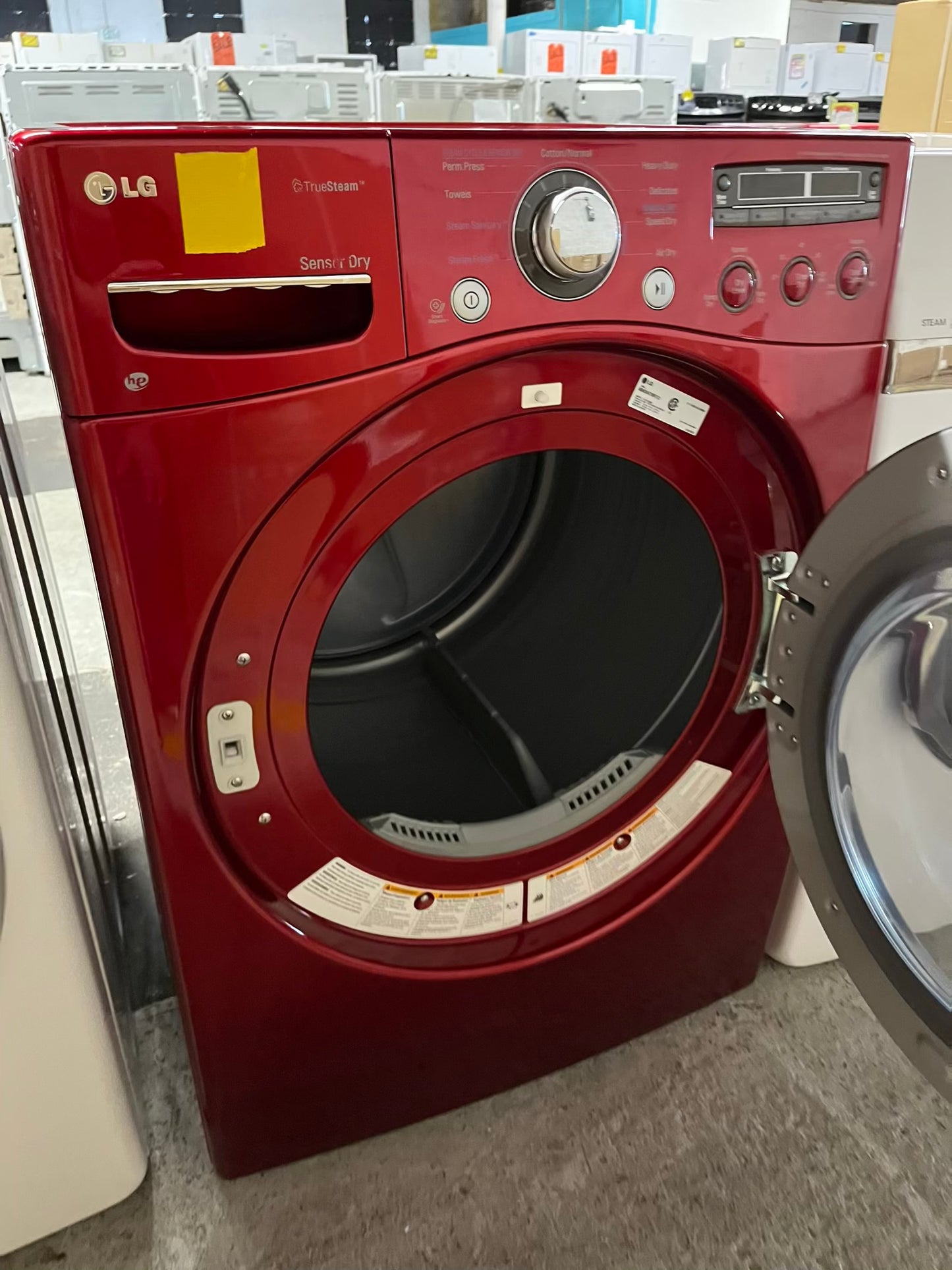 LG front load stackable electric 220v dryer in red 27" #ED419PB