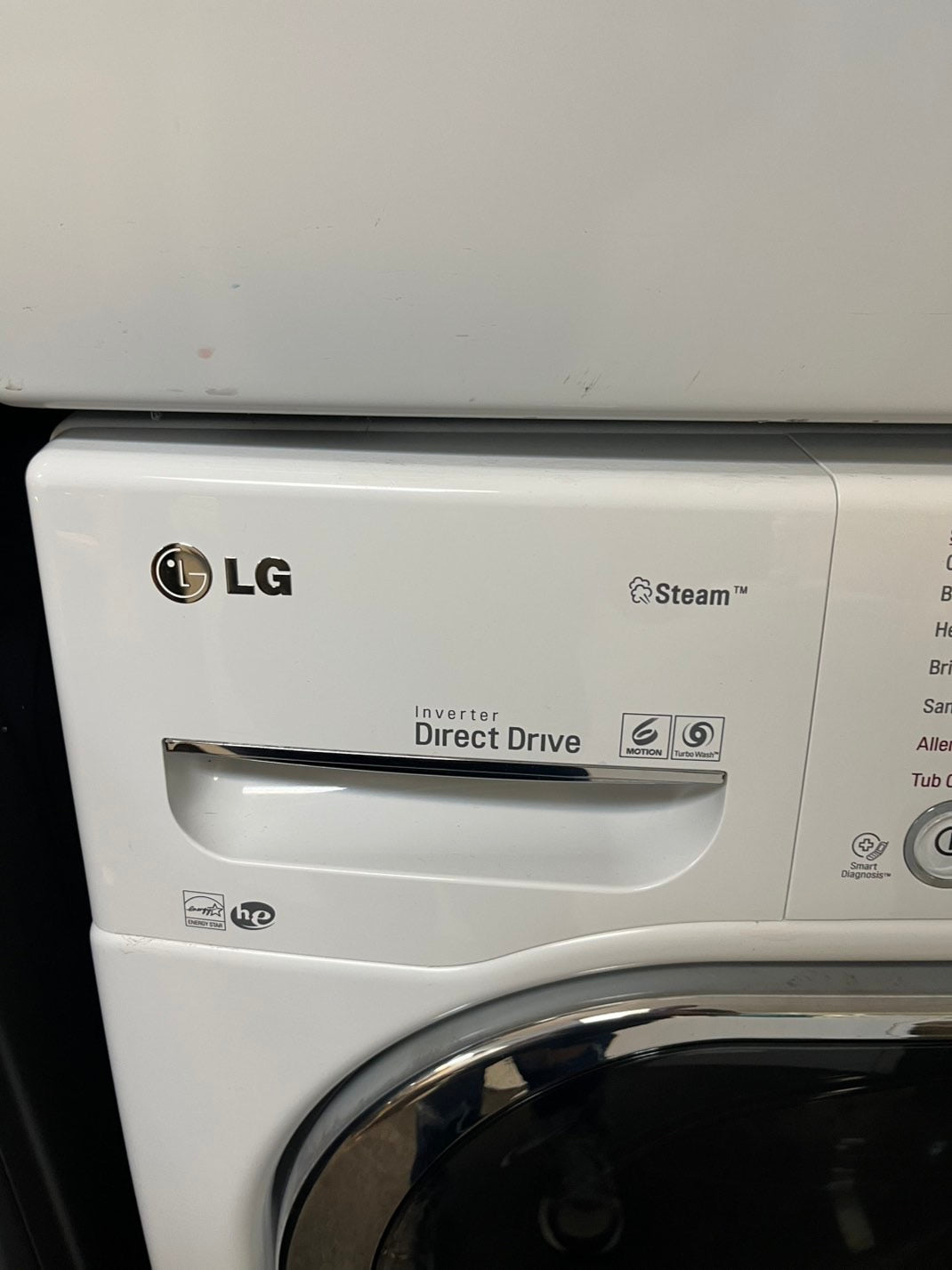 Lg Electric 220v and front load washer set white stackable 30" wide in Refurbished #ML203L