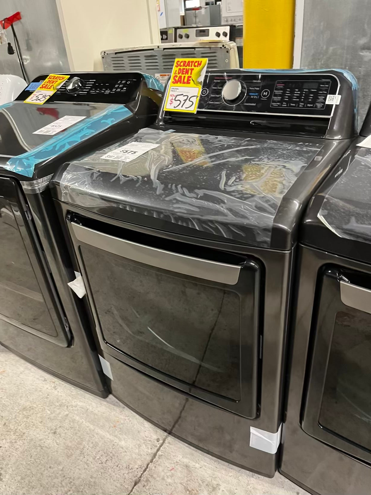 Open Box Scratch & Dent LG - 7.3 Cu. Ft. Electric Dryer 220v wrinkle care with Sensor Dry #WD638AB-TR
