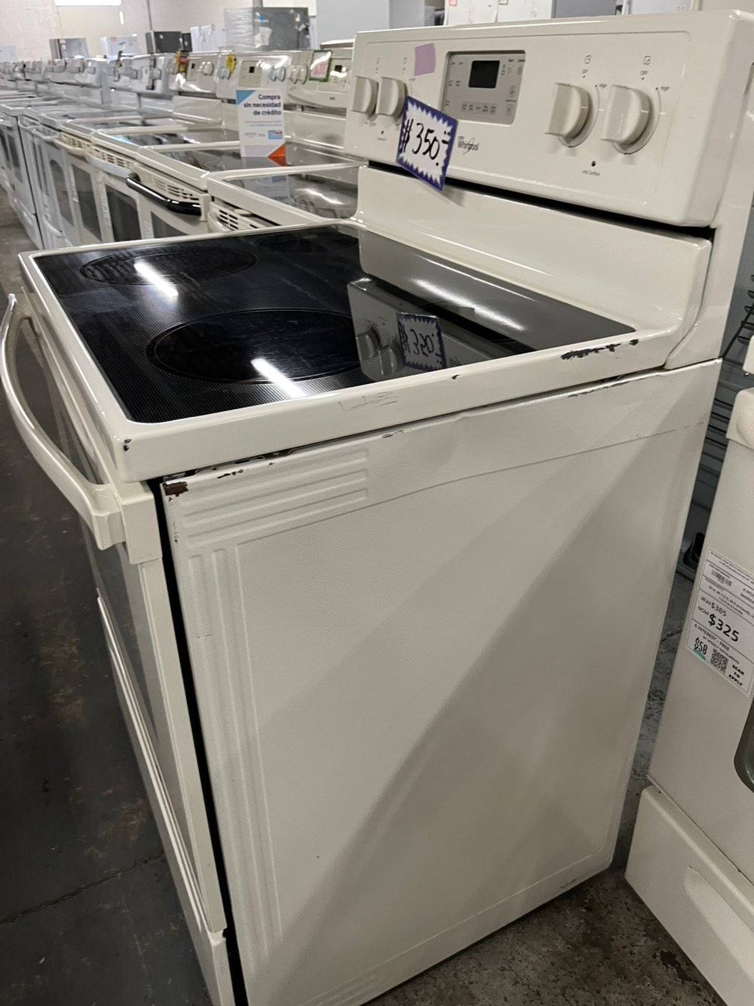 - Whirlpool electric range 4 burner bake broil frozen bake in Self clean off white 30” #ELWP4B