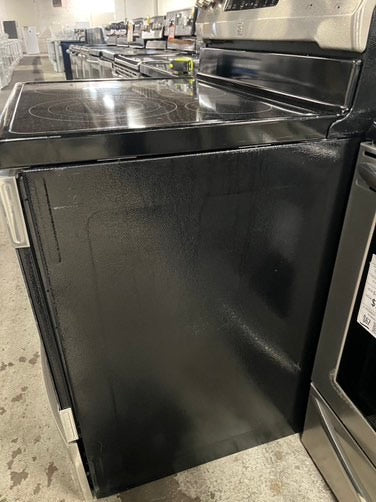 - Kenmore Glass top electric 220v range 5 burner warm zone bake broil convection bake convert stainless steel 30" Refurbished #ER749HB