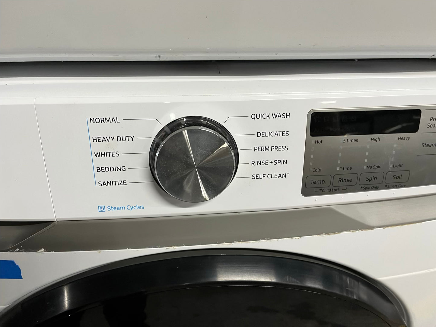 -Samsung white 27” 4.5cu.ft large capacity front load washing machine steam cycle stackable or side by side  #SW1471B