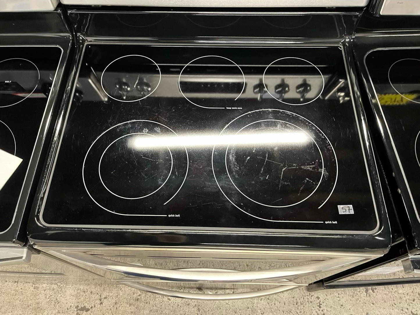 Frigidaire Gallery electric 220v range 5 burner warm zone convection bake broil self clean stainless steel 30" #ER518DB