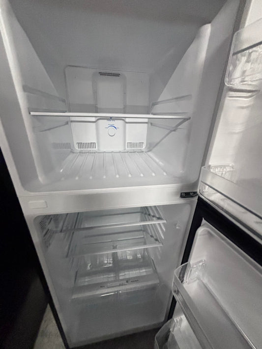 >frigidaire top freezer refrigerator black used -refurbished 24”wide #RFFY1B