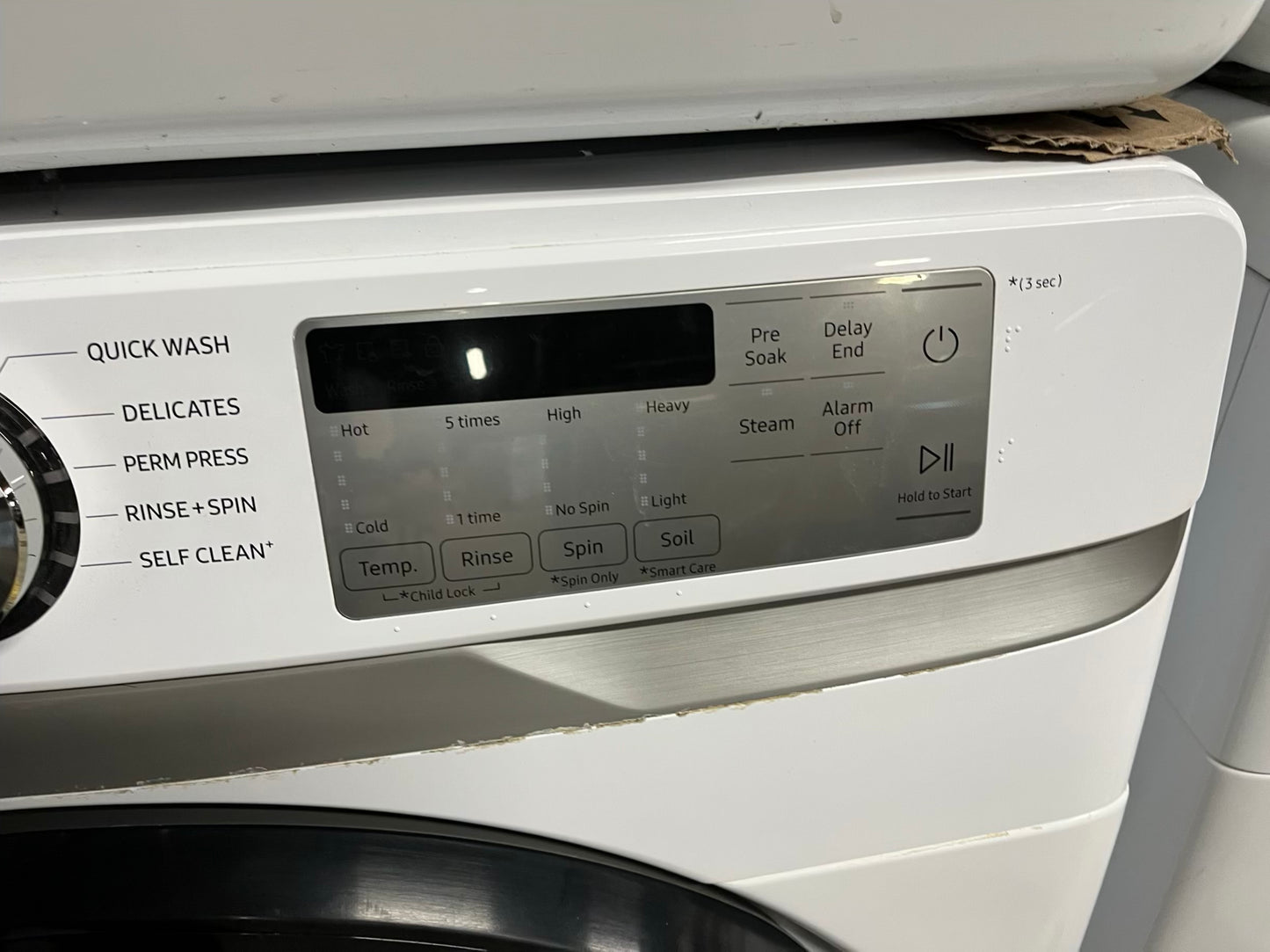 -Samsung white 27” 4.5cu.ft large capacity front load washing machine steam cycle stackable or side by side  #SW1471B