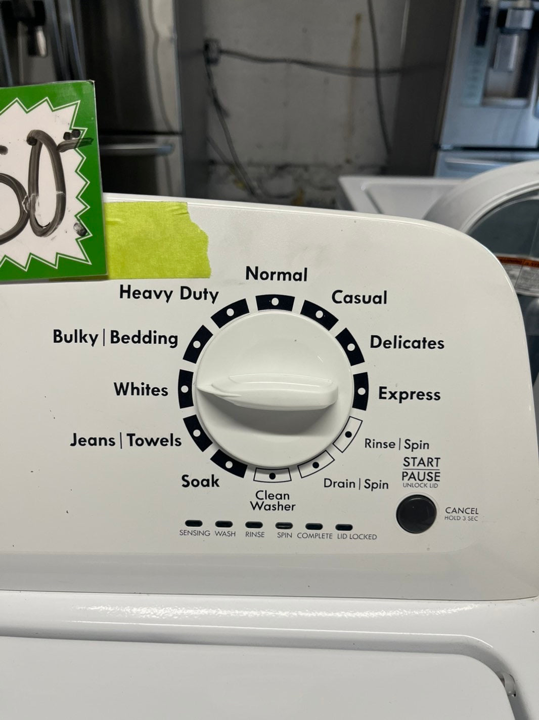 Kenmore Top load washer machine side x side large capacity Stainless steel Drum w agitator 27" Refurbished #WMQ12B