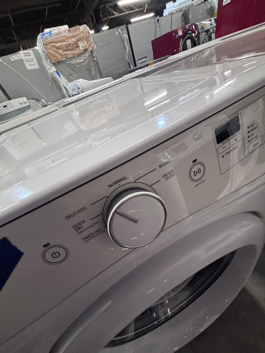 >*whirlpool sensor Dry front load stackable electric 220v dryer in white color used-refurbished 27" #DWEY16B