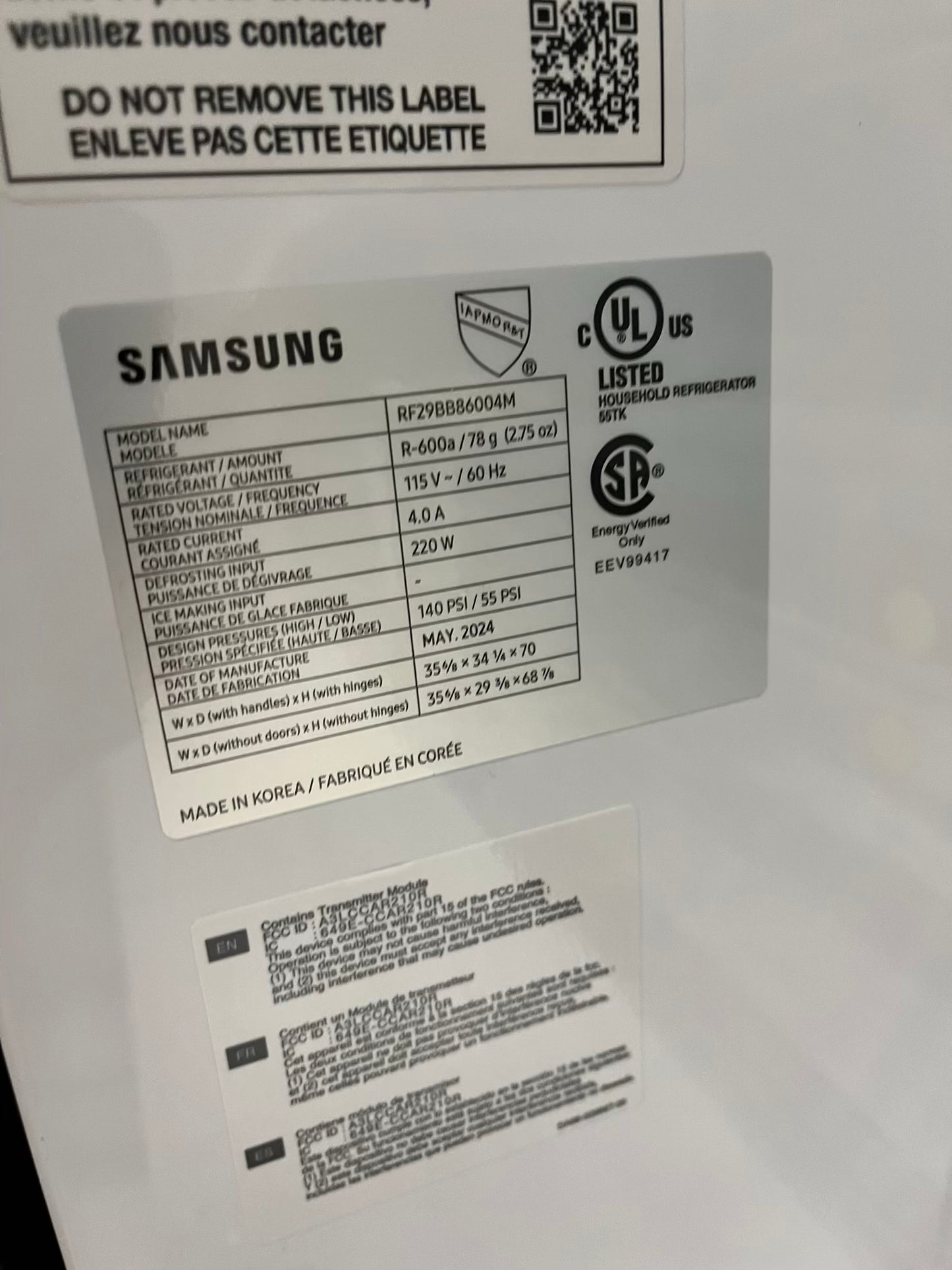 Open Box 📦 | Scratch & dent - Samsung 36 Inch panel ready Smart 4-Door French Door Refrigerator 29 cu. ft. Beverage Center, FlexZone™ Drawer, Dual Auto Ice Maker, Twin Cooling Plus, Wi-FI Enabled, ENERGY STAR® #RF841YB
