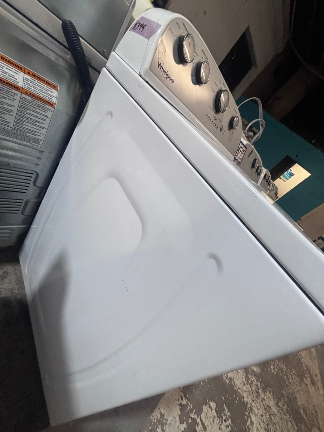 >>whirlpool top load washer large capacity with removable agitator & electric dryer 220v set top load side by side #MSR22YB
