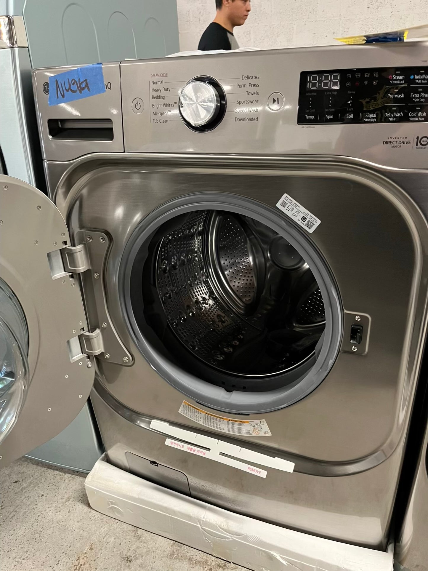- Open Box 📦 LG Thing washer & Dryer electric 220v Set front load jumbo size stainless steel drum large capacity 29" #WD730GB-TR