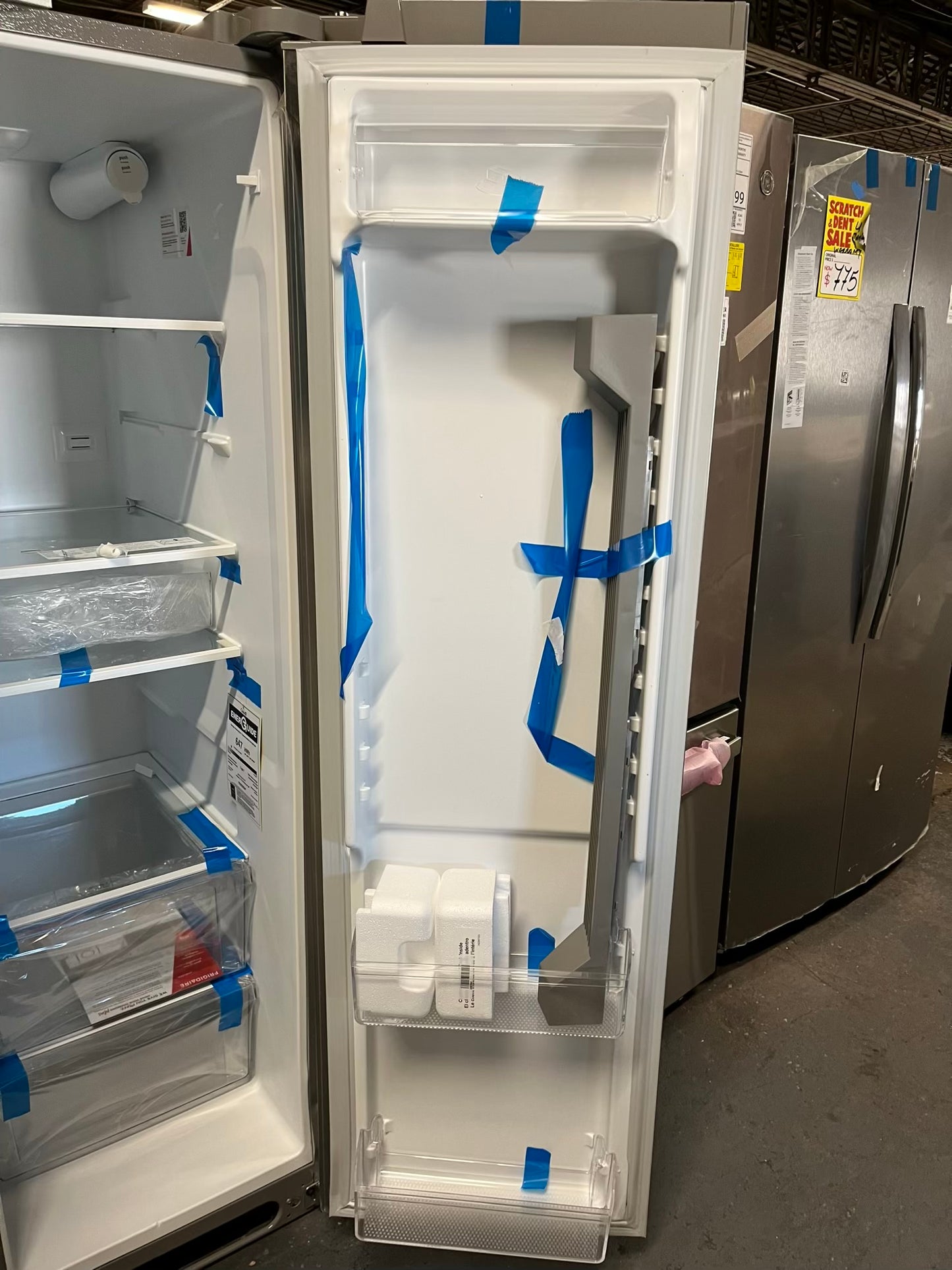 Open Box 📦 | scratch & dent Frigidaire side x side refrigerator w/ice water dispenser inside stainless steel 36" #RF875VB