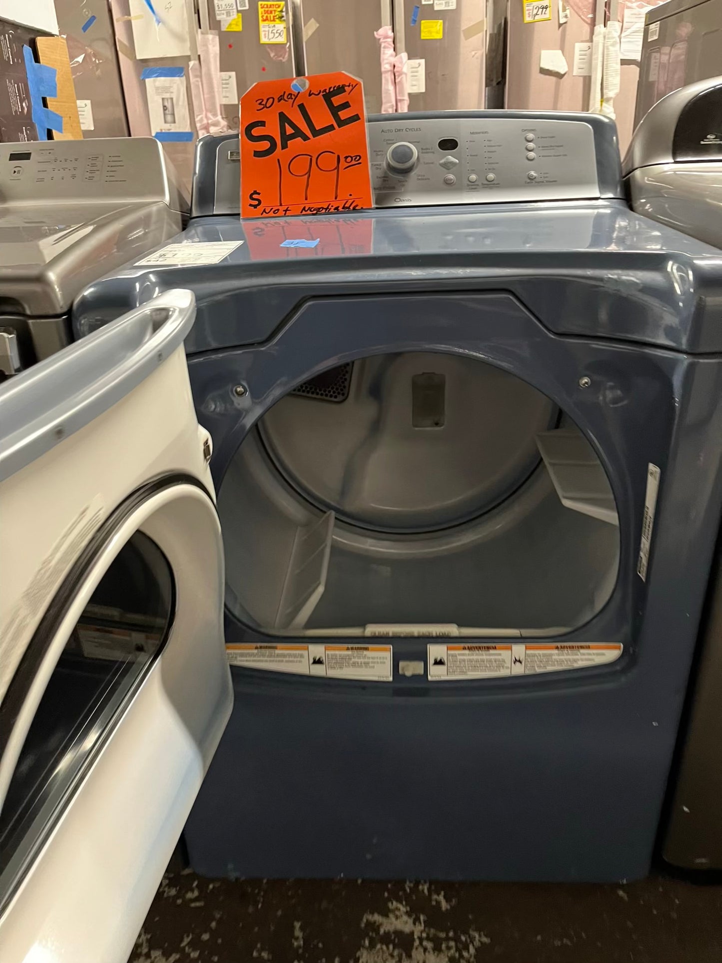 -Kenmore Elite large capacity electric 220v dryer in blue 29" Refurbished #ED0747DB