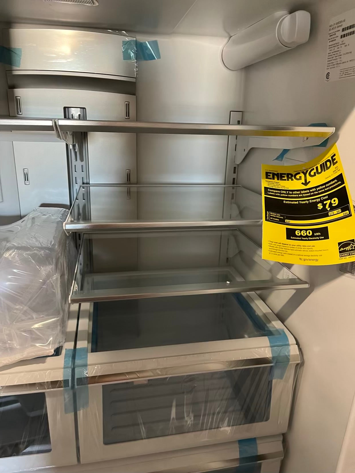 Open Box Ikea French door refrigerator slate counter depth w/ice water dispenser 36" #RF493YB-TR