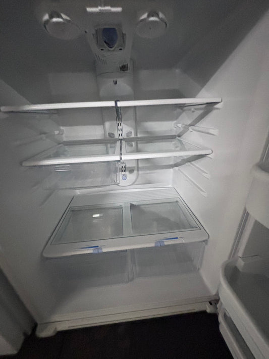 >GE top freezer refrigerator in white w/ice maker 33" #RF7ZF2B