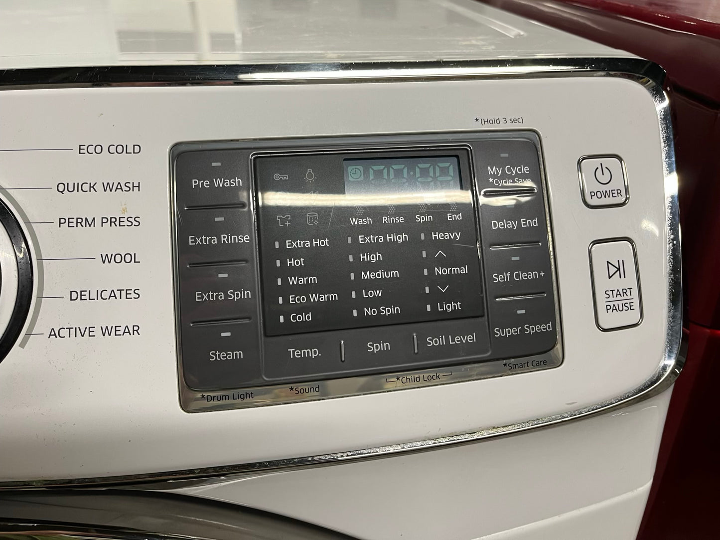 -Samsung front load washer & dryer set electric W/pedestal extra storage 27" #WD953CB