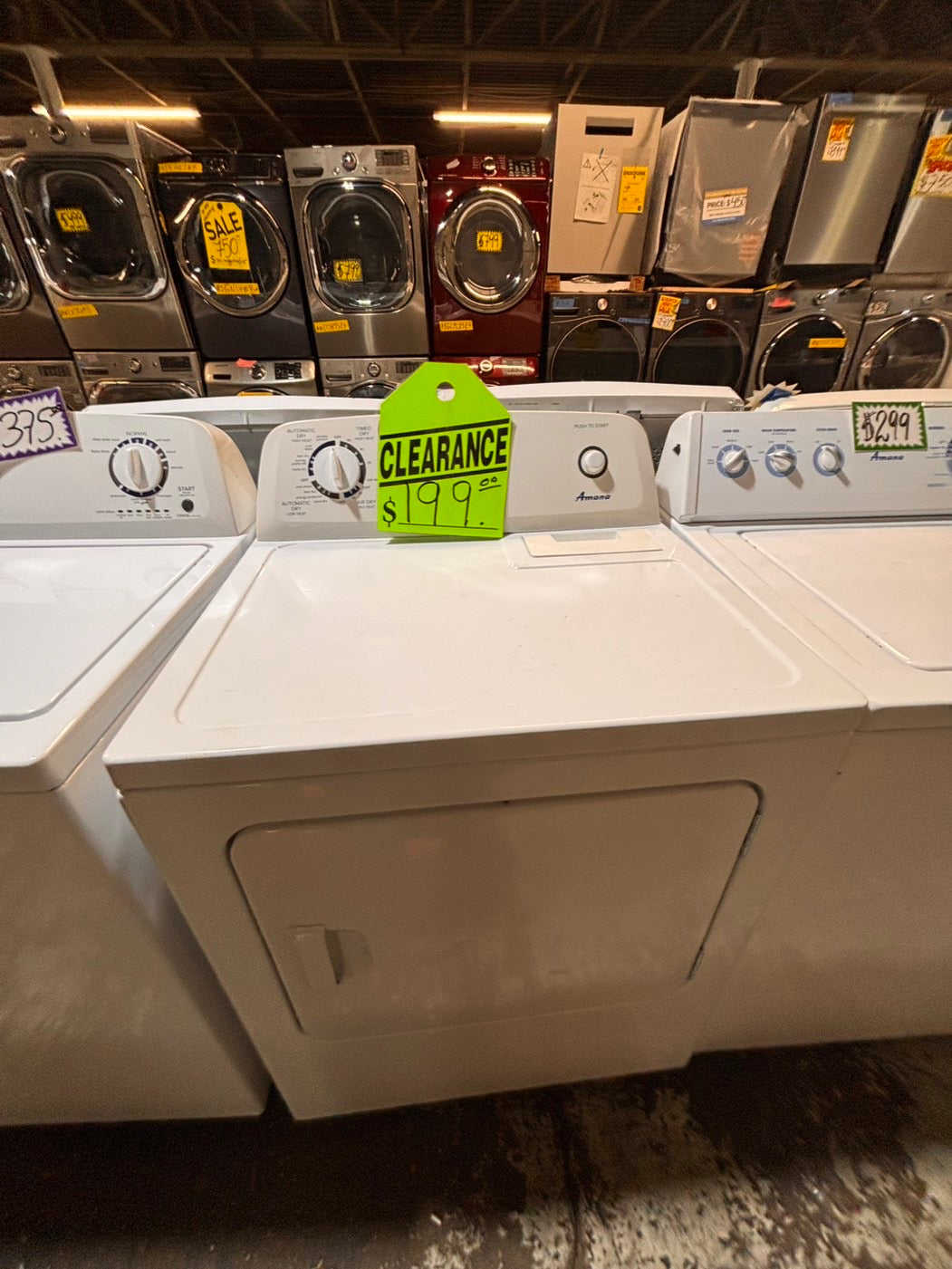 >*saleš„Amana large capacity top load washer stainless steel drum & electric dryer 220v set top load side by side #TAA2T1B