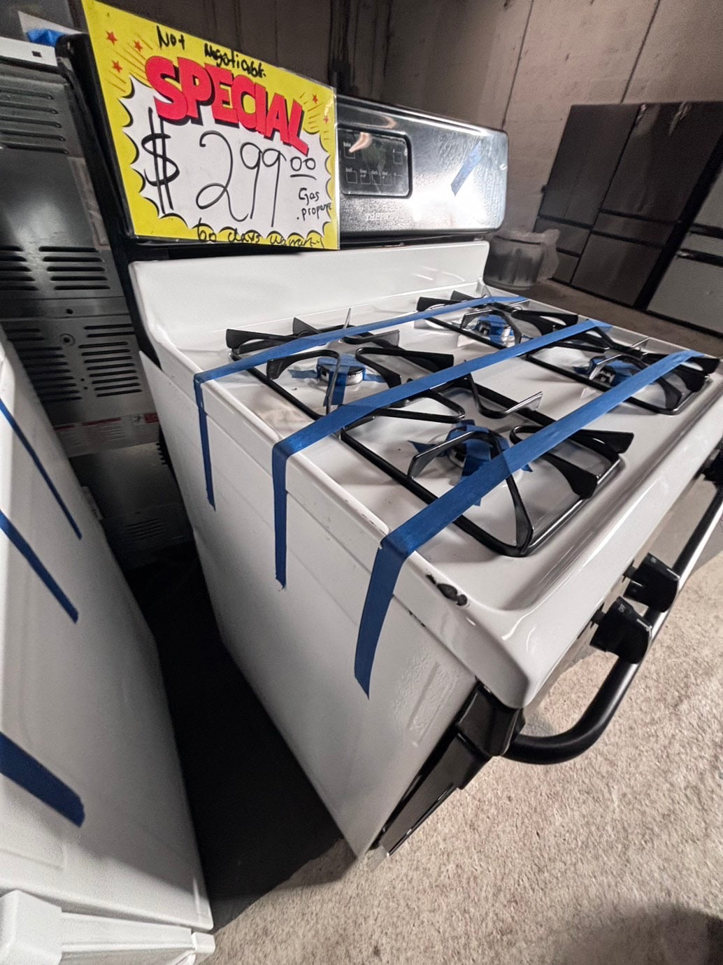 >special 🔥tappan gas range Propane 5 burner stainless steel bake broll 30" RefurbIshed #GTP90PB