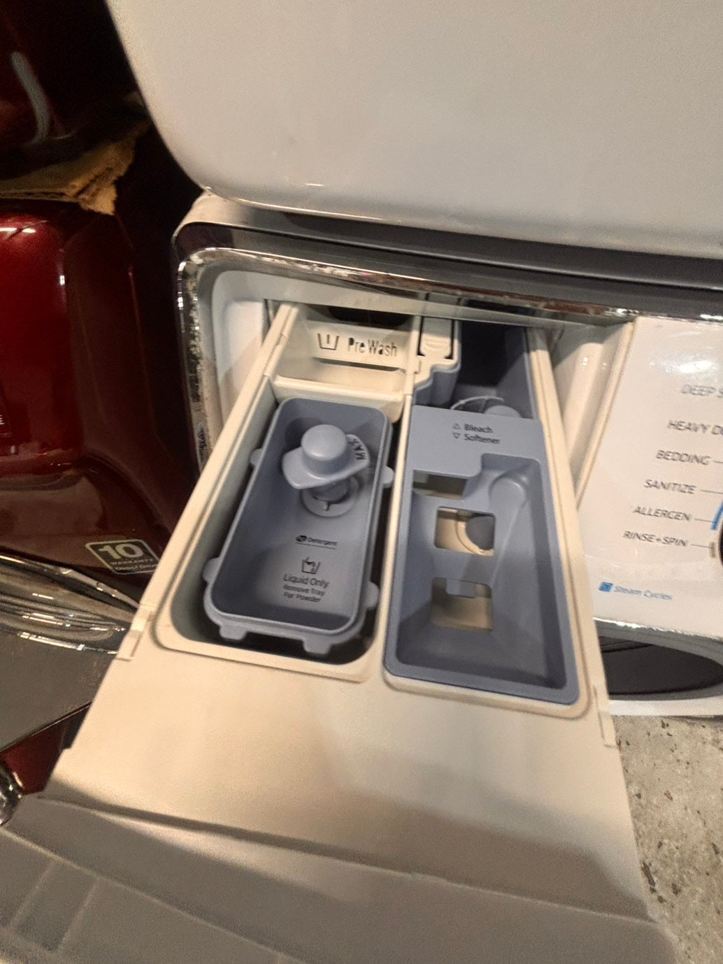 >*Samsung steam washer 4.5 cu ft & dryer 7.5 cu ft set electric steam 220v front load stackable or side by side - sensor dry white color #WD658SET