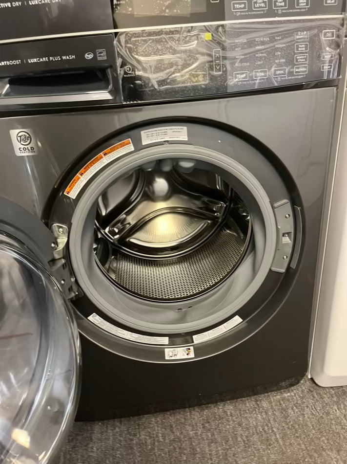 - Open Box Scratch & Dent Electrolux 4.5 cu. ft. Stacked Washer and 8.0 cu. ft. Electric Dryer Laundry Tower in Titanium, SmartBoost Premixing, Energy Star 27” #ED611L