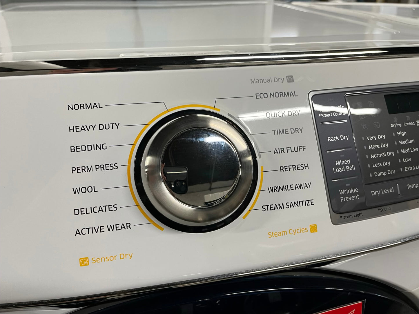 -Samsung front load washer & dryer set electric W/pedestal extra storage 27" #WD953CB
