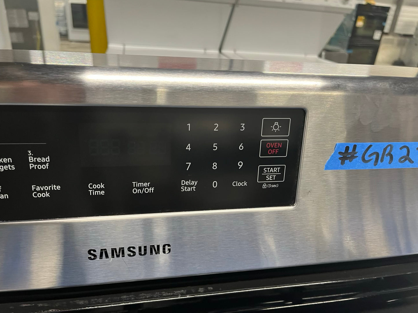 - Samsung range 5 burner bake broil self clean stainless steel 30" ##GR236ACB