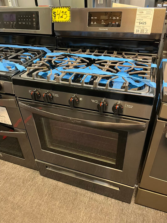 Frigidaire Gas range 5 burner bake broil self clean slate Refurbished 30" #GR294BL