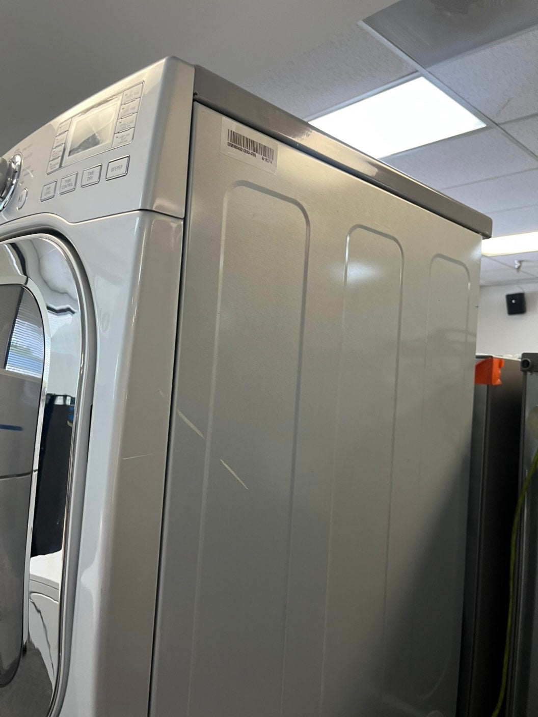 >LG true steam washer 4.5 cu ft & steam dryer 7.5 cu ft set electric 220v front load stackable or side by side Gray - sensor dry #WFLHDR27L