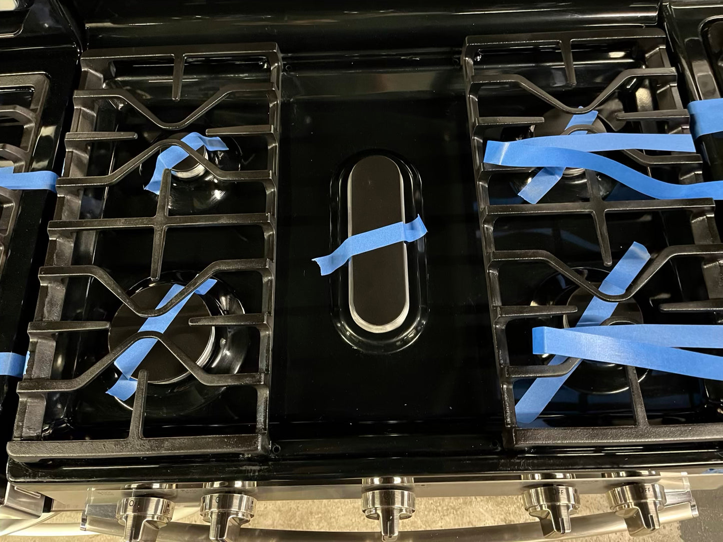GE gas range stainless steel 5 burner bake broil hi/lo 30" #ER675FB