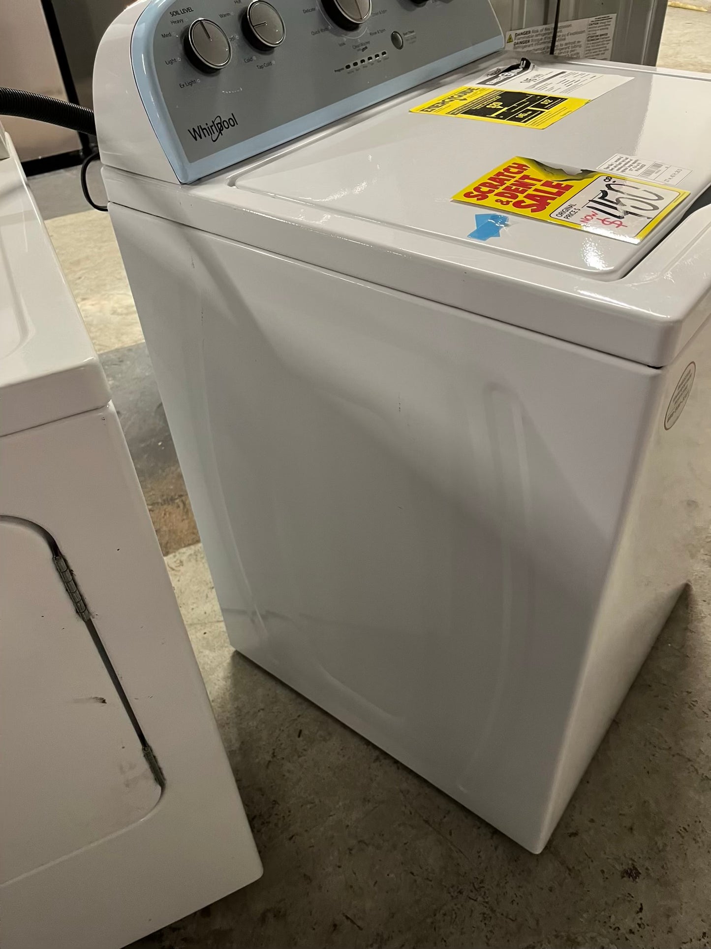 - Open Box | scratch & dent whirlpool top load washing machine w/ agitator large capacity 27" 4.0 cutt #W668CB
