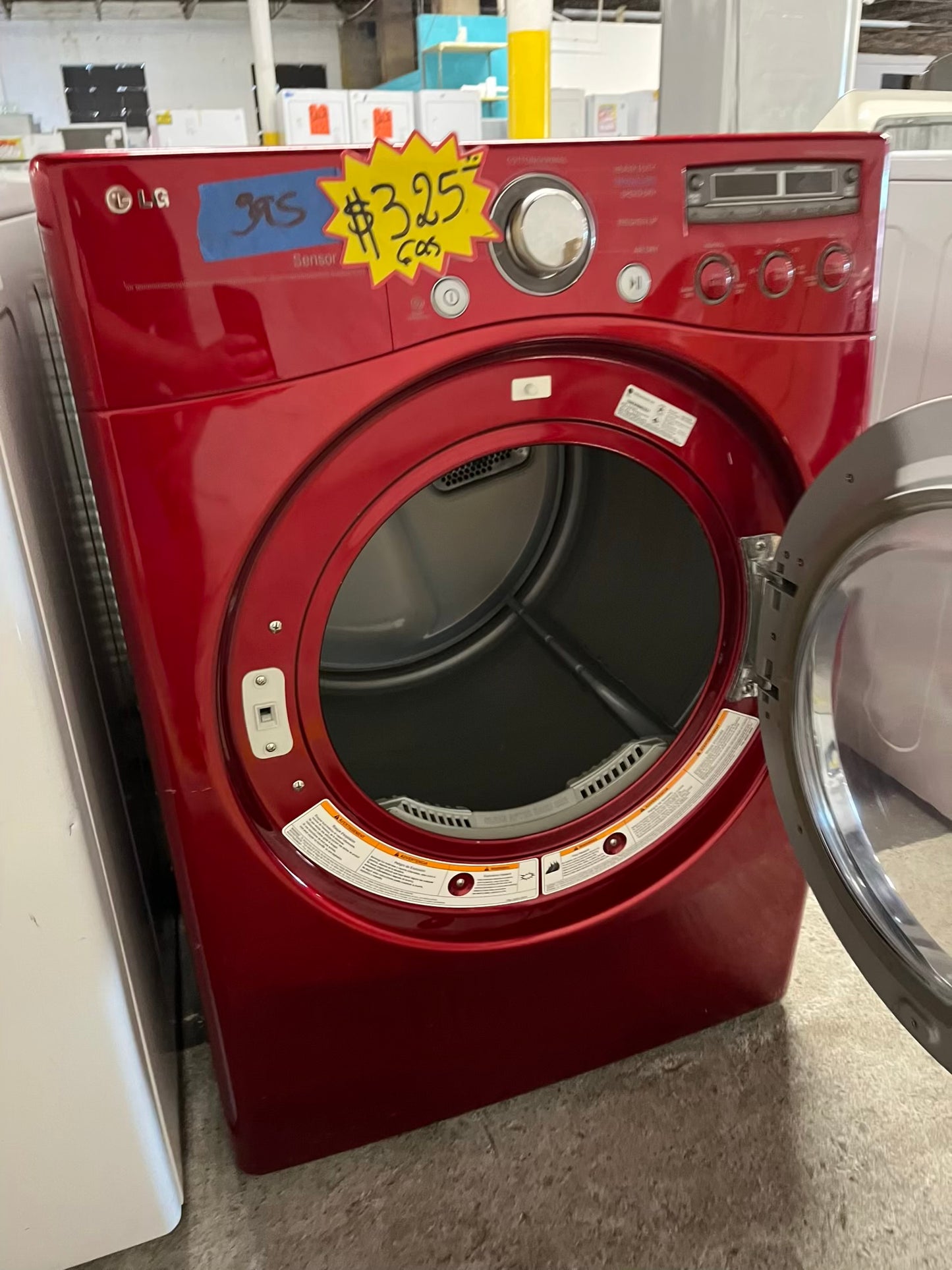 LG front load stackable GAS dryer in red 27" #ED423GB