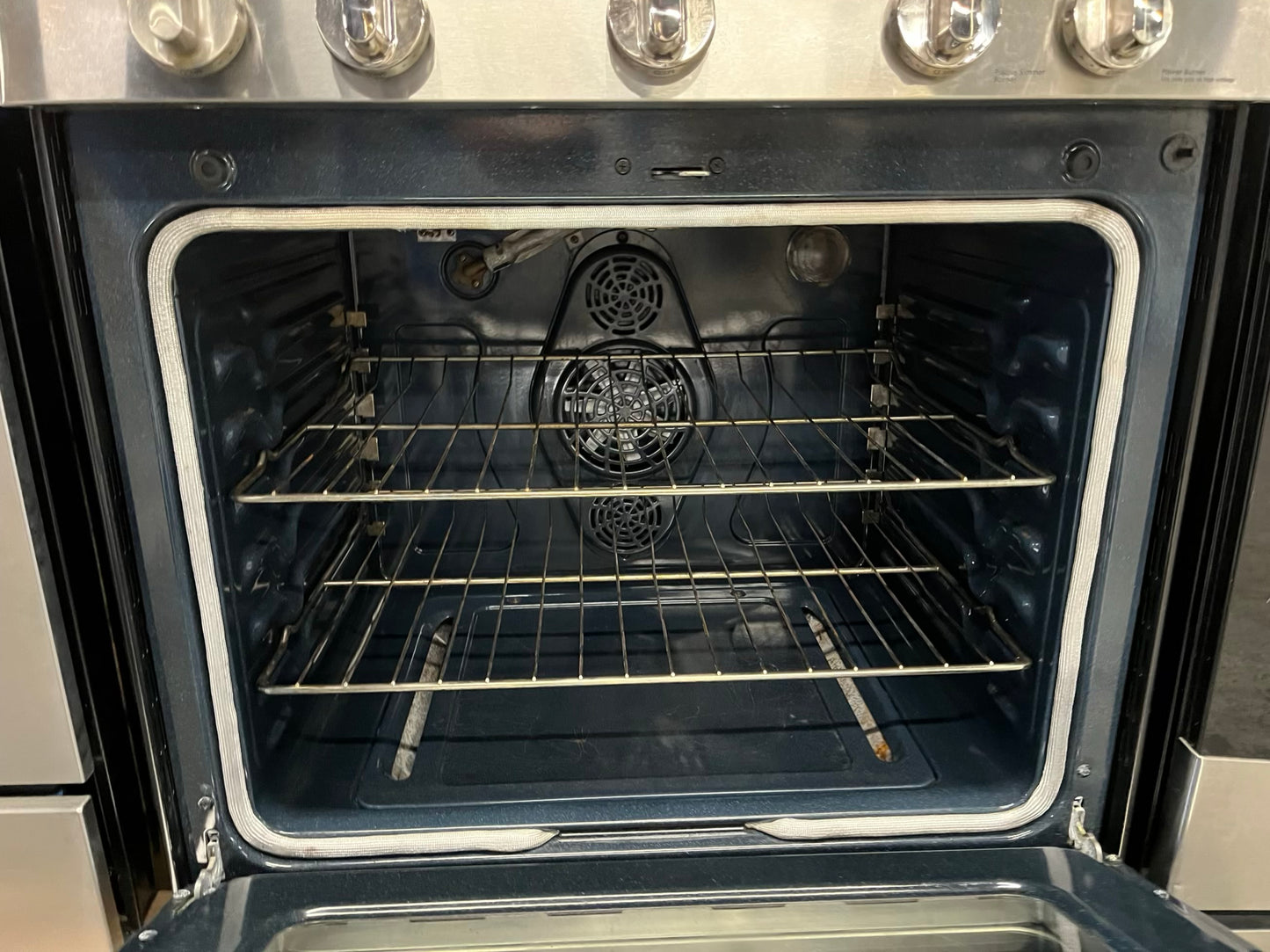 - Samsung Gas range 5 burner convection roast  bake broil self clean stainless steel 30” Refurbished 30" #GR296CB