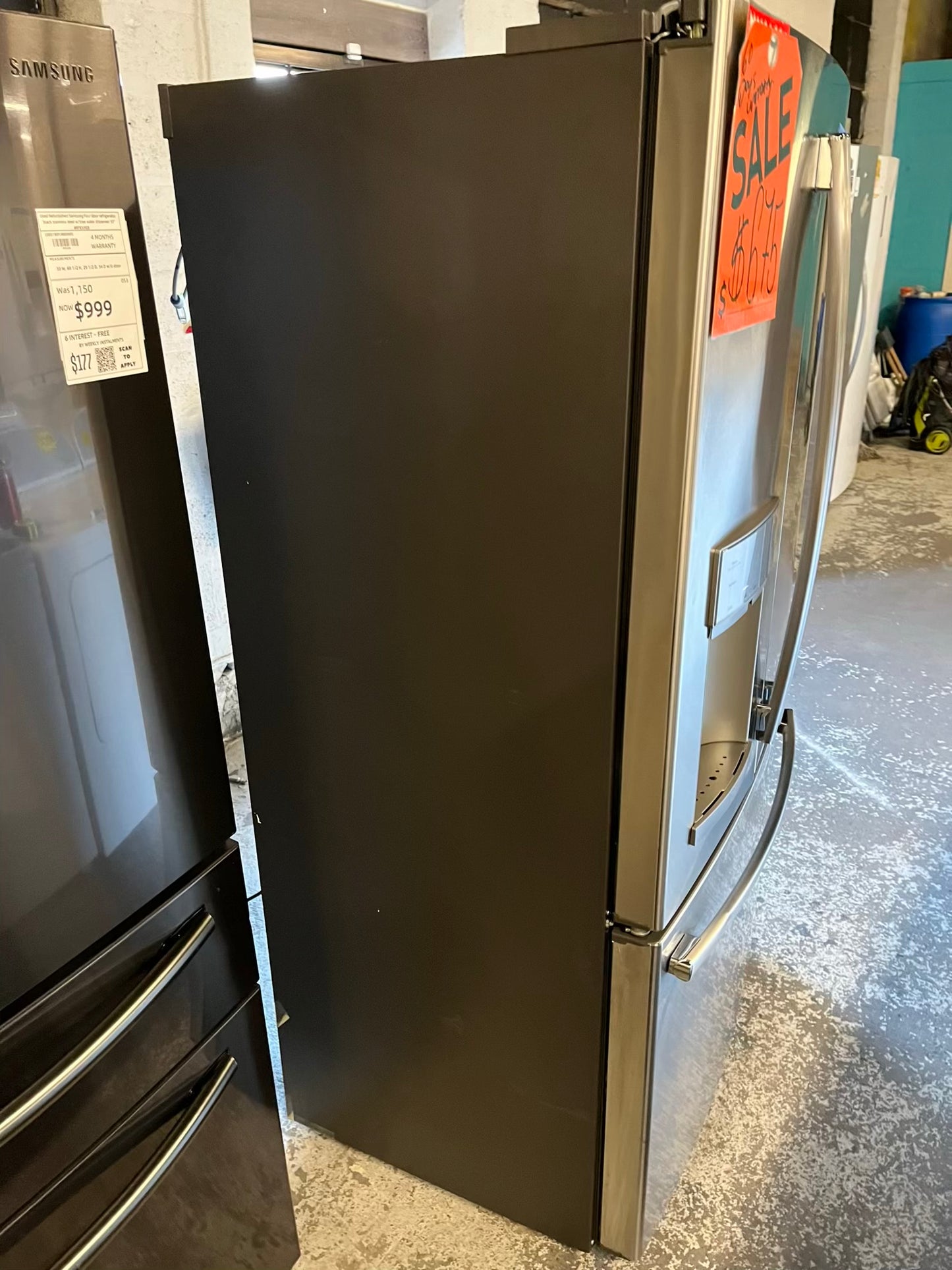 - GE French door Refrigerator counter depth stainless steel w/ ice water dispenser 36" #RF529LB