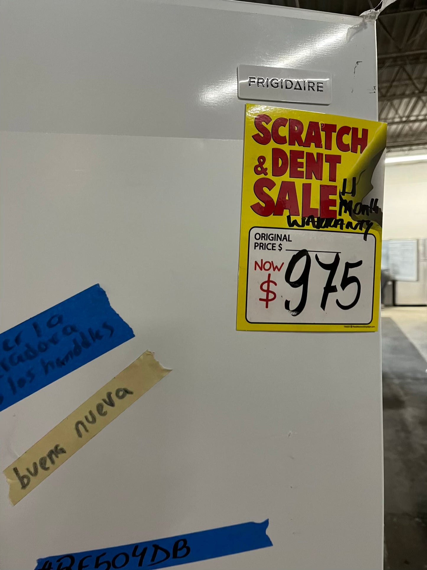 Open Box 📦 | scratch & dent Frigidaire French door refrigerator w/ice water dispenser in white 36" #RF504DB