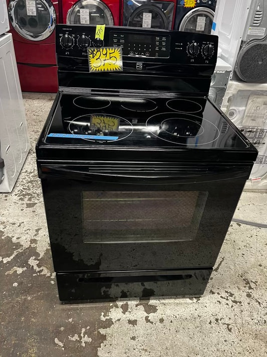 🎁Holiday Sale 🎄 Kenmore electric 220v glass top range 5 burner Refurbished convection bake Broil self clean black 30" #ER79AB3B