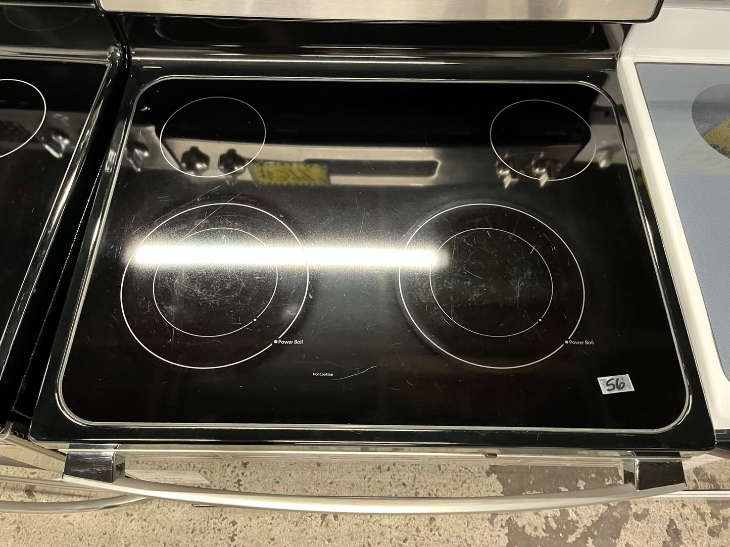 GE electric 220v range 4 burner bake broll hi/lo self clean stainless steel 30" #ER517ZB