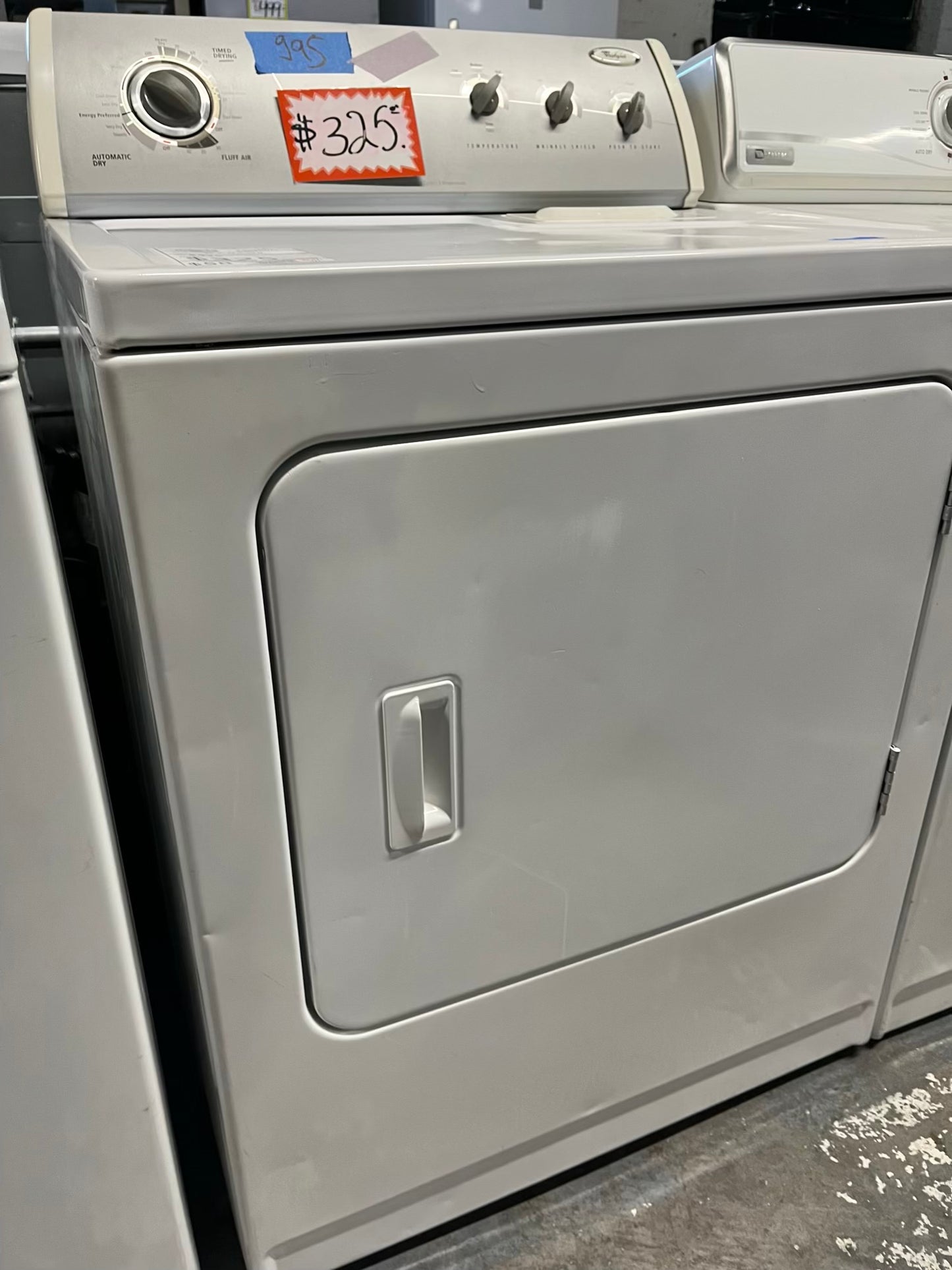 Whirlpool side x side GAS dryer large capacity 29" Refurbished #GD396DB