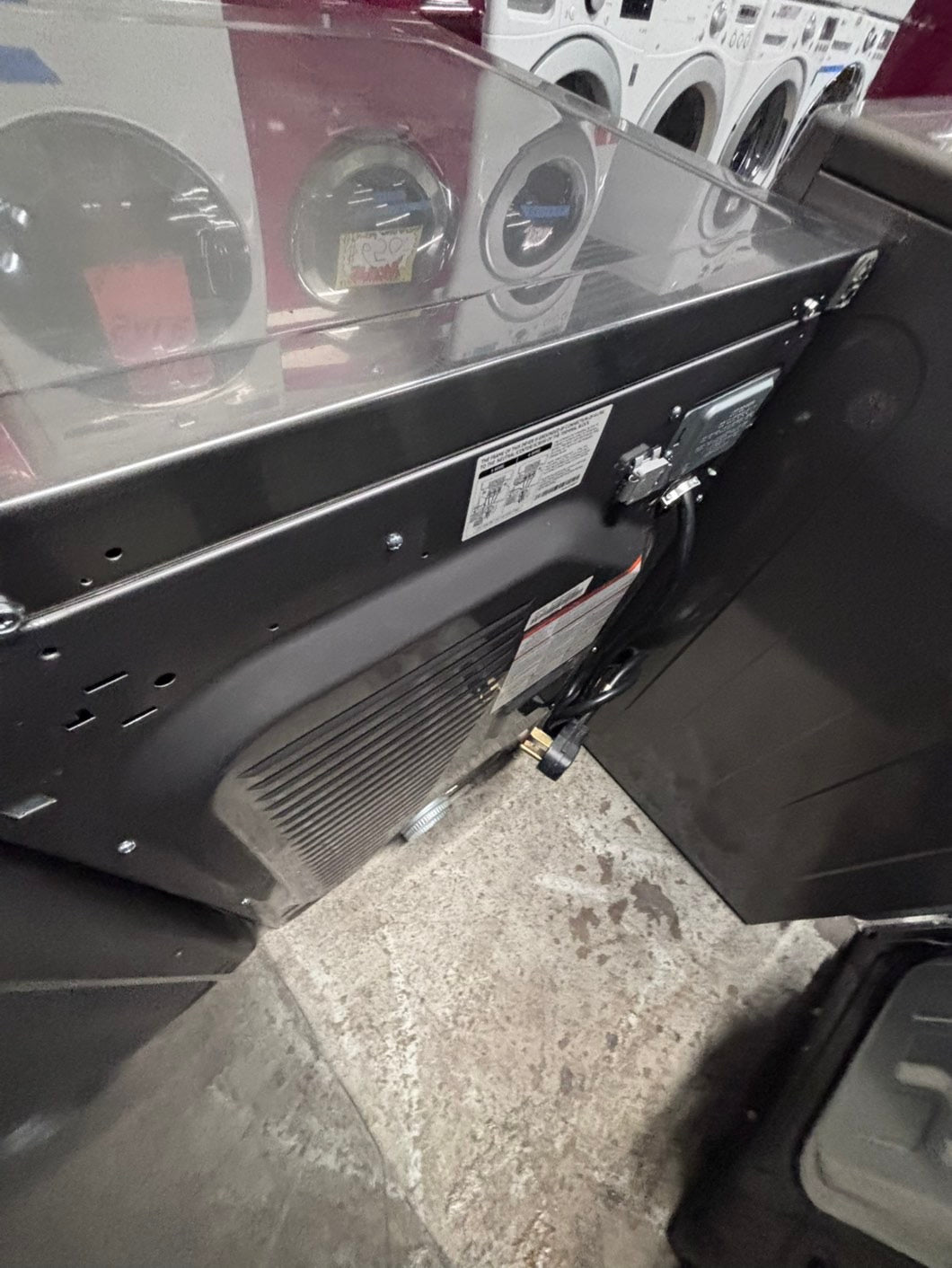 >Samsung Sensor dry steam electric 220v dryer front load stainless steel drum 7.5cu.ft. large capacity 27" gray #EDKF9L