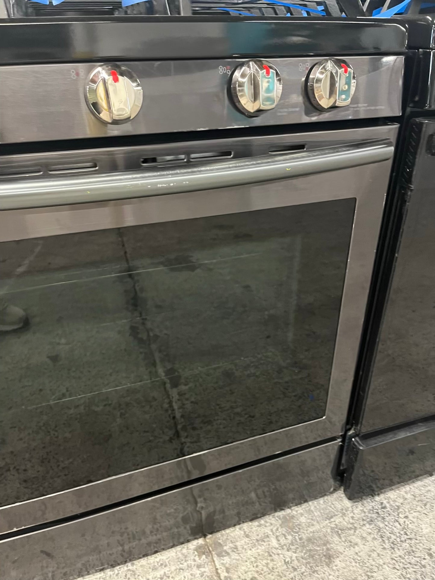 - Samsung range 5 burner convection roast bake broil dehydrate self clean slate 30" #GR902PB