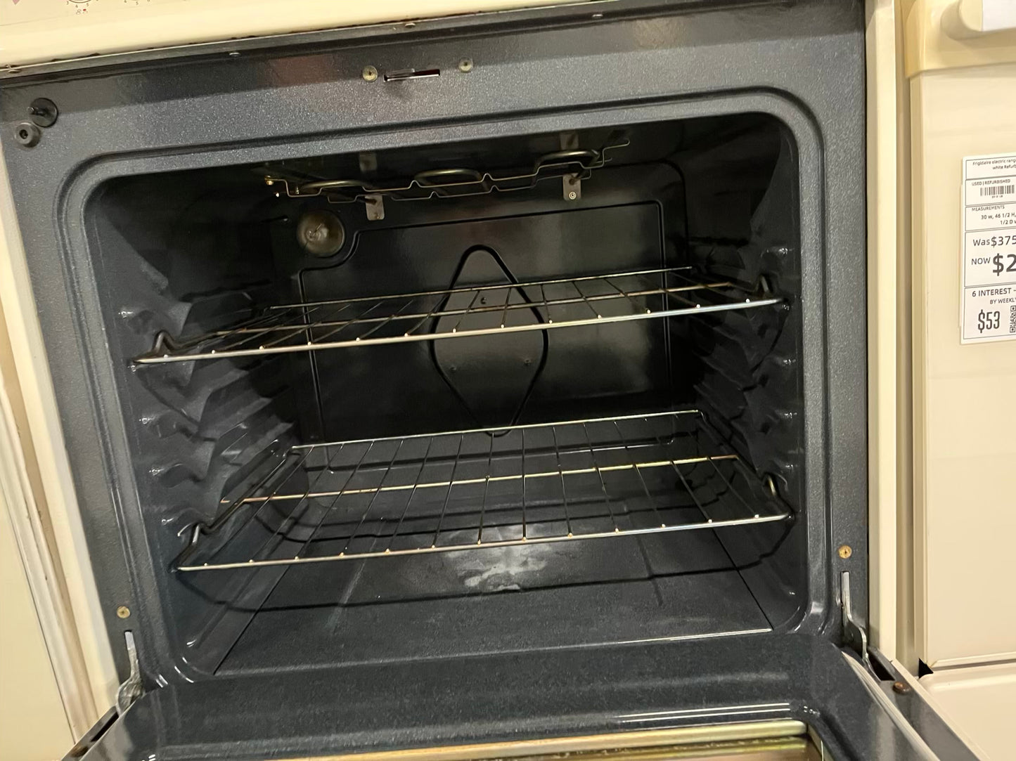 Kenmore electric range 220v 5 burner warm zone bake broil in off white Refurbished 30" #ER182WB