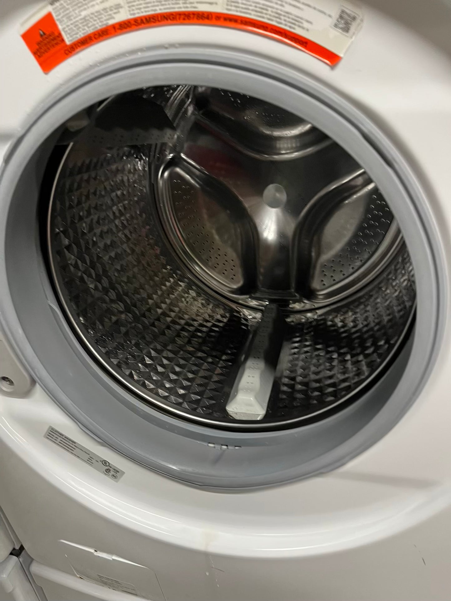 -Samsung front load washer & dryer set electric W/pedestal extra storage 27" #WD953CB