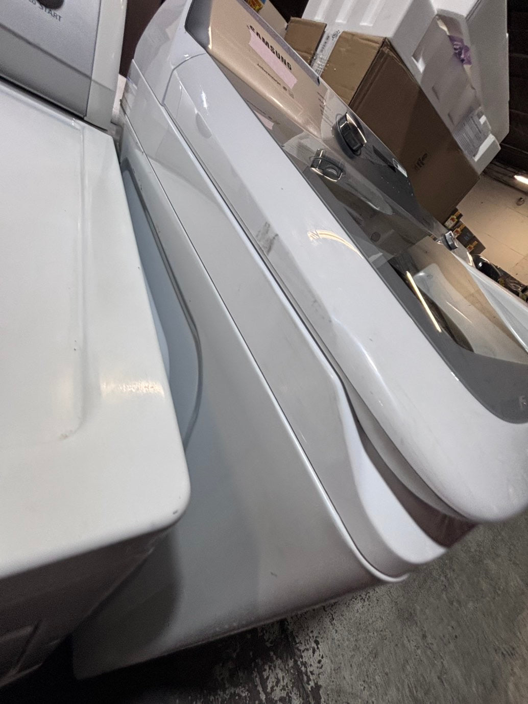 >*samsung extra Large capacity white color Top load washer Drum stainless steel used,refurbished #SAK4YB
