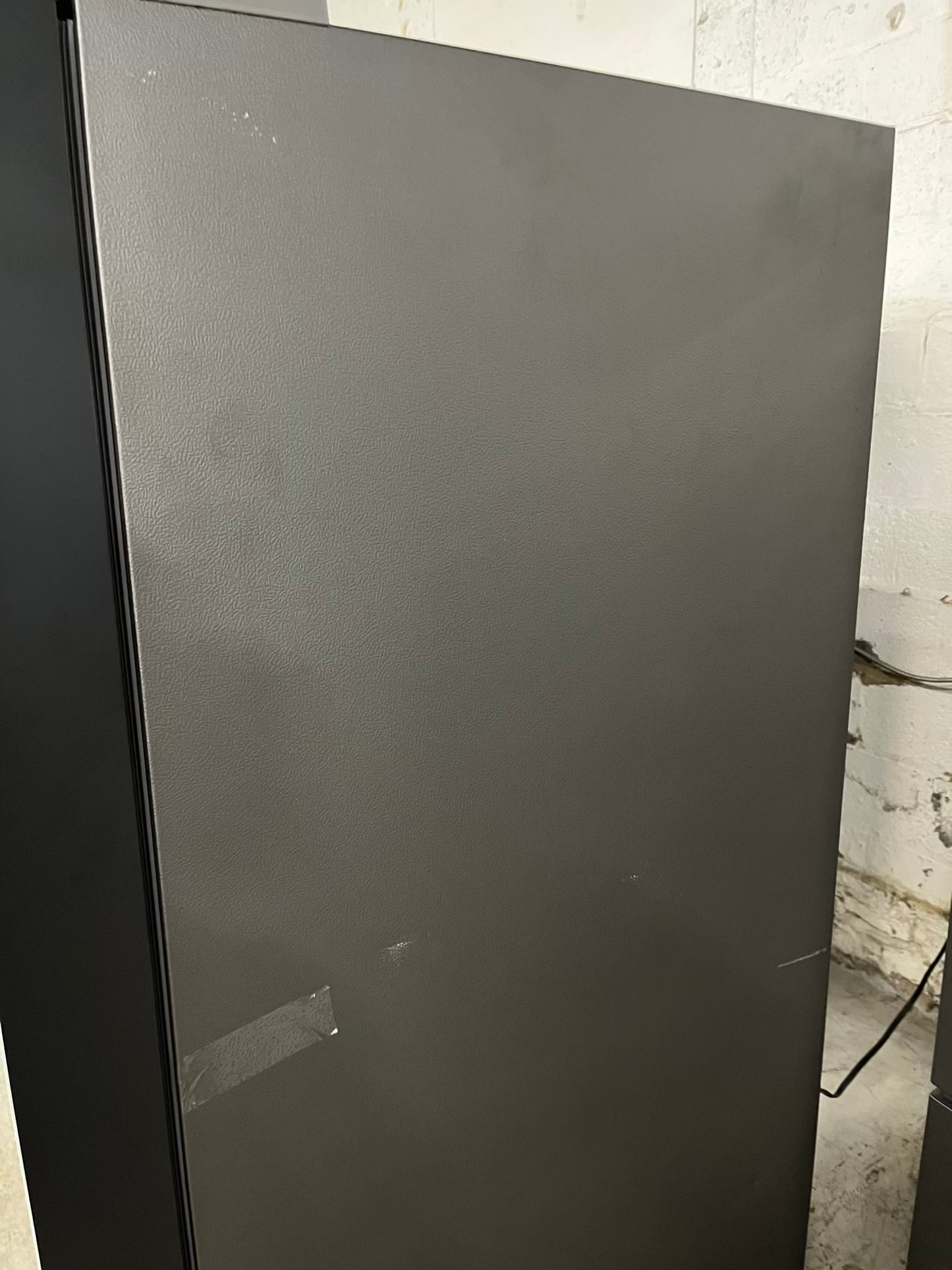 Open Box | Scratch & Dent - Samsung Bespoke 30 cu. ft. Standard Depth 3-Door French Door Smart Refrigerator with Family Hub in White Glass/Matt Grey Glass 36" #RF730JB-TR