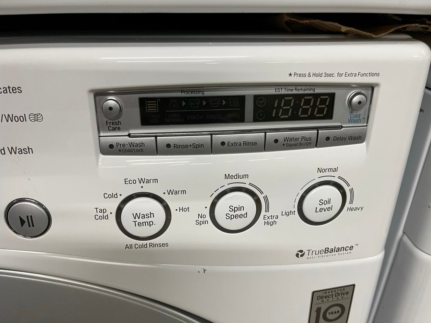 LG washer & dryer set electric 220v front load stackable in white 30" in Refurbished #WD927JB