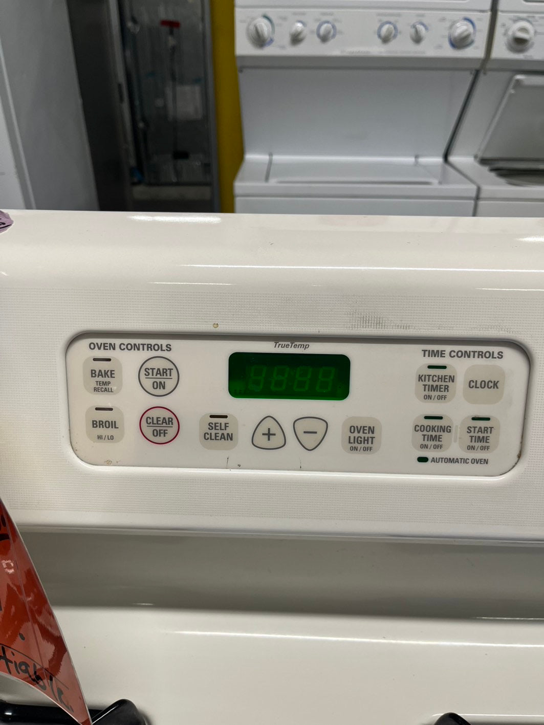 GE Gas range 4 burner bake Temp Recall broil hi/lo in off white Refurbished 30" #GRR00B