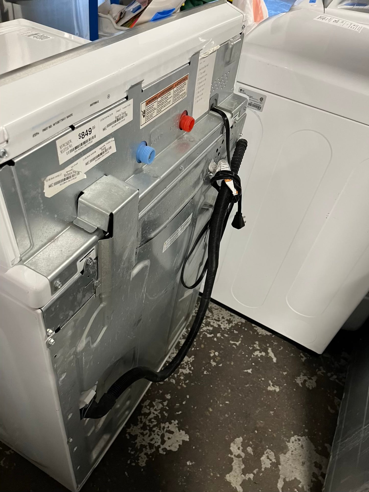 Maytag top load washing machine stainless steel drum W/agitator large capacity 4.5 cu ft 27" in #W759VB